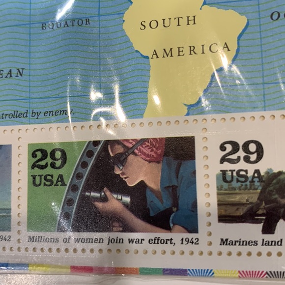 1990 Vintage US stamps Unused: 1941 A World at War - Picture 4 of 5